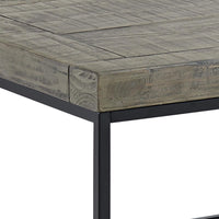 Coffee Table - Industrial Modern Table with Wood Top and Metal view 5