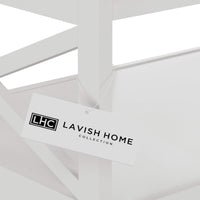 Coffee Table with Storage Shelf, White view 5
