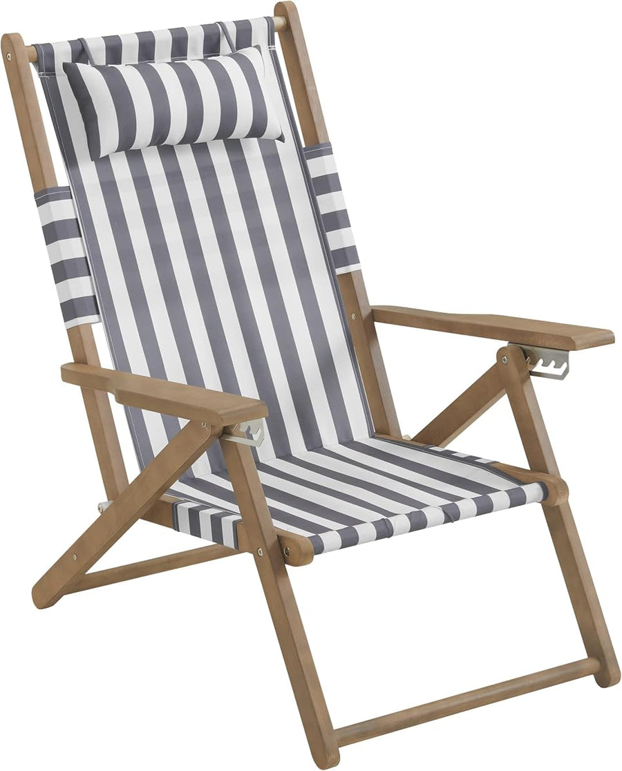 Beach Chair - Outdoor Weather-Resistant Wood Folding Chair &mdash; Lavish Home