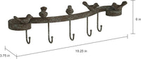 Decorative Birds on Ribbon Hook-Cast Iron Shabby Chic Rustic view 2