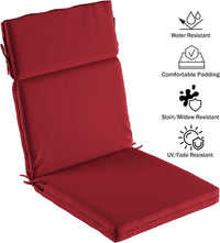 High-Back Chair Cushions, (L) 45" x (W) 21.5" x (H) 3" view 3