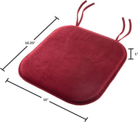 Plush Chair Cushions - 6-Pack Memory Foam Pads for Dining view 2