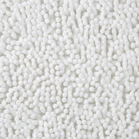 Memory Foam Shag Bath Mat (24x58), White view 3