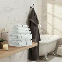 Bathroom Towels Set, Bathroom Accessories, Seafoam, Set of 6 view 2