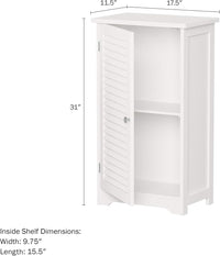 Bathroom Cabinet - Freestanding, (L) 17.5" x (W) 11.5" x (H) 31" view 2