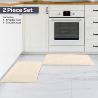 Bathroom Rugs - 2-Piece 2500GSM Cotton Bath Mat Set view 4