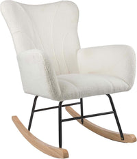 Rocking Chair - Teddy Fabric, (L) 27” x (W) 34.3” x (H) 39.8” view 1