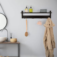 Coat Rack with Shelf - Wall Mount Shelf with 4 Hooks view 5
