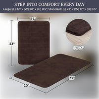 Bathroom Rug Set-2-Piece Memory Foam Bathmats-Striped view 3