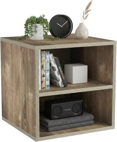 Cube Storage Organizer - 2-Shelf Modular Stackable Bookshelf