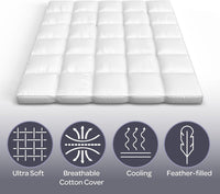 Down Mattress Topper - Full 4-Inch Duck and Goose Feather Bed view 3