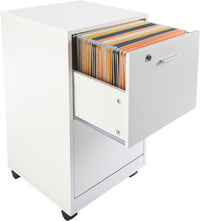 2-Drawer Wooden File Cabinet with Lock, Black, 16" x 27" view 21