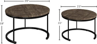 Round Coffee Table Set, (L) 29" x (W) 29" x (H) 18" view 2