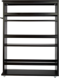 3 Tier Slim Utility Rolling Storage Cart, Black, 25"W x 5.7"D view 4