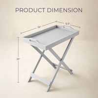 End Folding Modern Minimalist Wooden Contemporary Side Table view 9