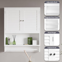 Wall Mounted Kitchen Storage Cabinet, White, 23.8" x 29.5" view 4