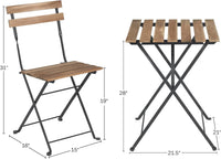 Folding Patio Bistro Set, Onesize view 3