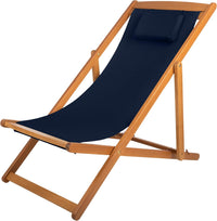 Beach Lounge Chair - Adjustable Height Reclining Sling Chair view 1