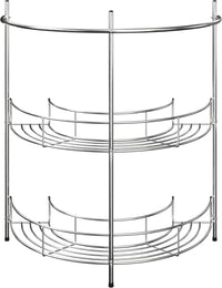 Pedestal Sink Organizer, Silver, 21.25" x 11" x 23.25" view 6