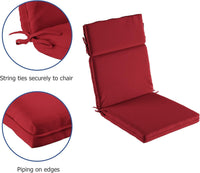 High-Back Chair Cushions, (L) 45" x (W) 21.5" x (H) 3" view 2