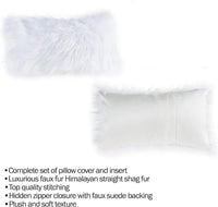Decorative Pillows, 12" x 20", White, Polyester view 3