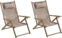Beach Chair - Outdoor Weather-Resistant Wood Folding Chair view 13