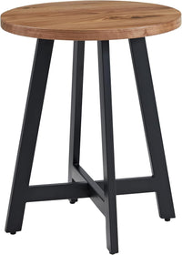 End Table - Industrial Side Table with MDF Top and Metal Frame, 18" view 6