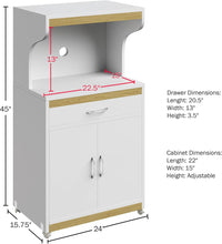 Microwave Stand with Storage view 2