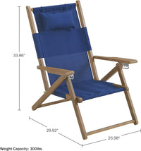 Beach Chair - Outdoor Weather-Resistant Wood Folding Chair view 23