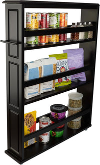 3 Tier Slim Utility Rolling Storage Cart, Black, 25"W x 5.7"D view 5
