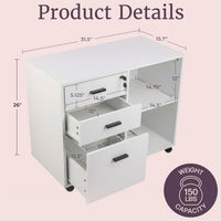3 Drawer File Cabinet with Lock view 6