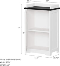 2-Tier Bathroom Floor Storage Cabinet view 2