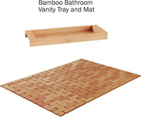 Bamboo Bath Mat with Roll Up Lattice Design for Bathtub view 3