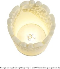 Remote Control LED Candles, Off-White, Set of 3, 6"/5"/4" view 6