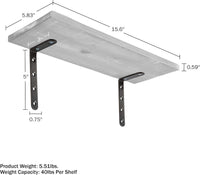 Floating Shelves - Set of 6 Shelves for Living Room, Kitchen view 3