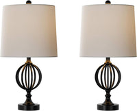 Table Lamps- Set of 2 Openwork Iron Orb Lights view 2