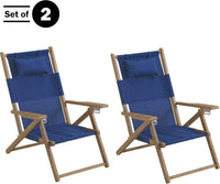 Beach Chair - Outdoor Weather-Resistant Wood Folding Chair view 25