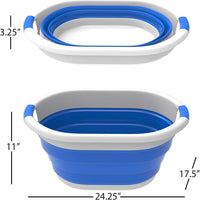 Collapsible Laundry Basket- Space Saving Pop Up, 24.25" x 17.5" x 11" view 2