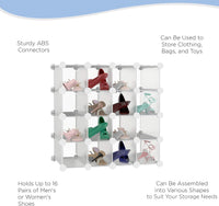 Cube Organizer 16 Cube Shelves with Interlocking view 2