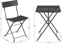 Folding Patio Bistro Set, Small view 2