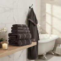 Bathroom Towels Set, Bathroom Accessories, White, Set of 6 view 14