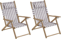Beach Chair - Outdoor Weather-Resistant Wood Folding Chair view 16