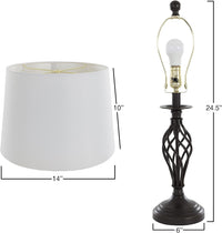 Table Lamps Set of 2, Spiral Cage Design 2 LED Bulbs view 2
