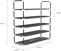 Shoe Storage Rack - 5-Tier Shoe Organizer for Closet view 2