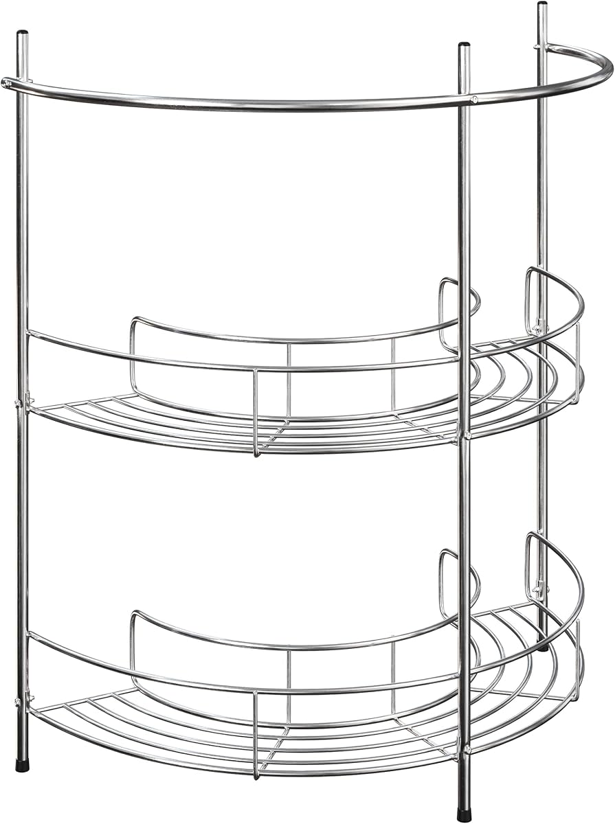 Pedestal Sink Organizer, Silver, 21.25" x 11" x 23.25" &mdash; Lavish Home