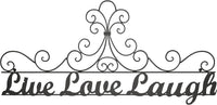Metal Cutout-Live Laugh Love Decorative Wall Sign-3D Word Art view 6