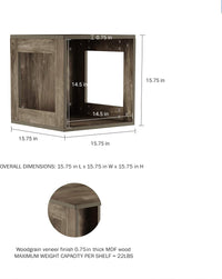 Stackable Cube End Table, 15.75 in x 15.75 in x 15.75 in view 3