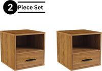 Side Table with Storage, Brown, Set of 2 view 3