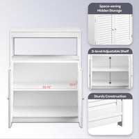 Storage Cabinet with Double Doors - Freestanding Kitchen view 2