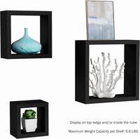 Floating Shelves- Cube Wall Shelf Set with Hidden Brackets view 2